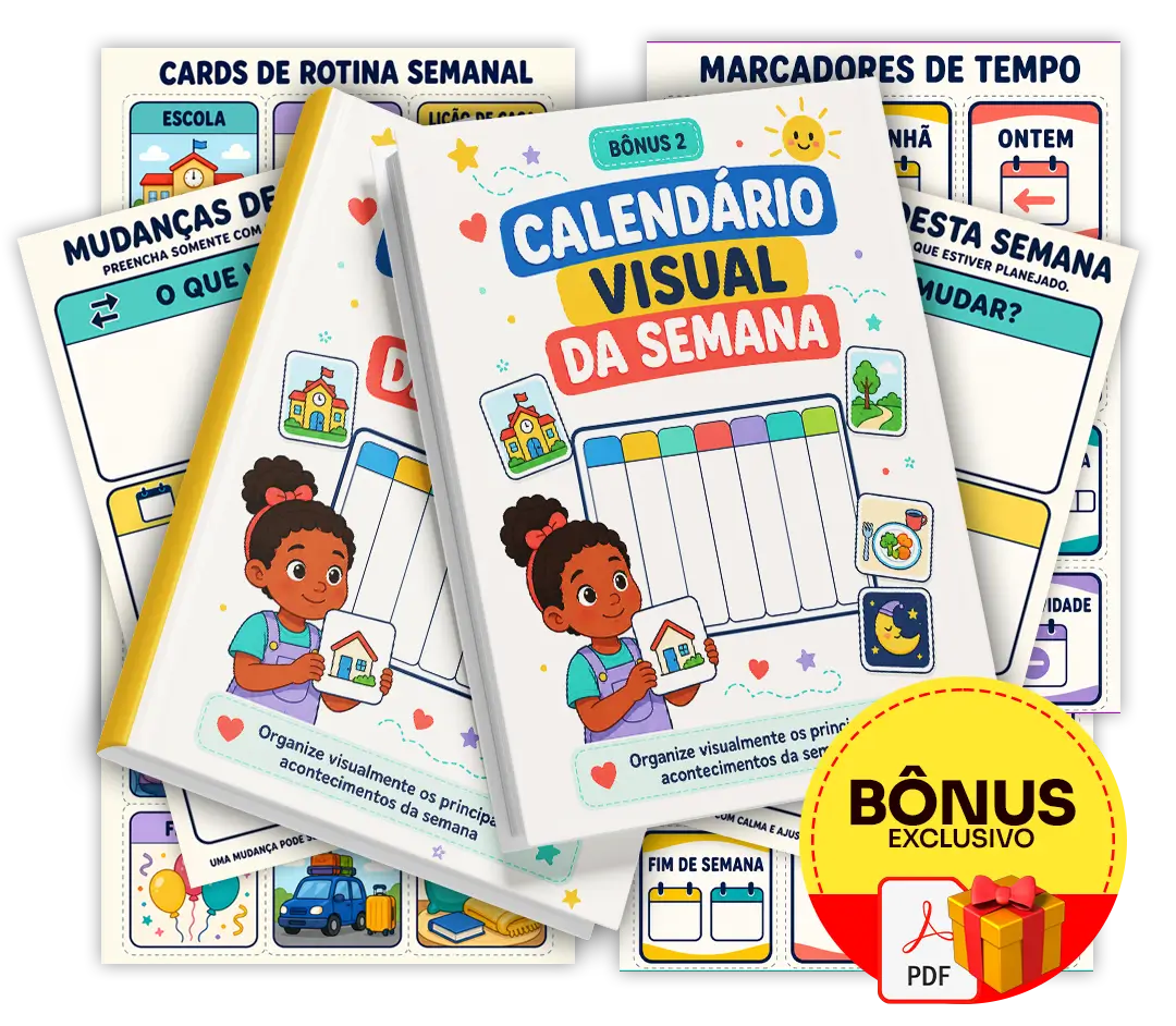 Mockup do bônus 2 — Calendário Visual da Semana